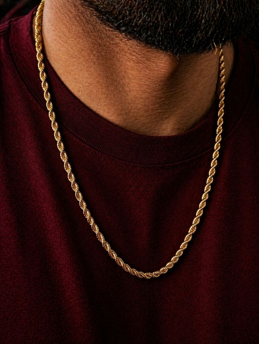 Gold Rope Necklace (4mm)